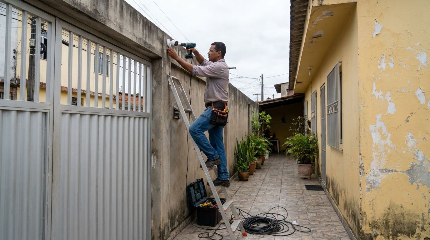 Instalacao de cameras de seguranca profissional em Praia Grande‑SP