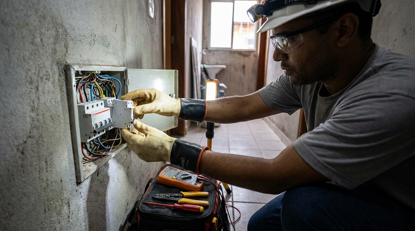 Instalacao de disjuntor profissional em Praia Grande‑SP
