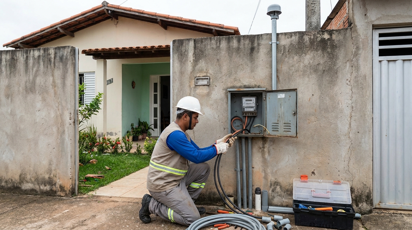 Instalacao de padrao de energia em Praia Grande‑SP